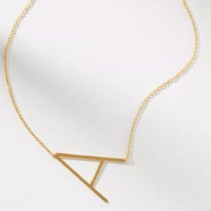 Anthropologie Block Letter A Monogram Necklace